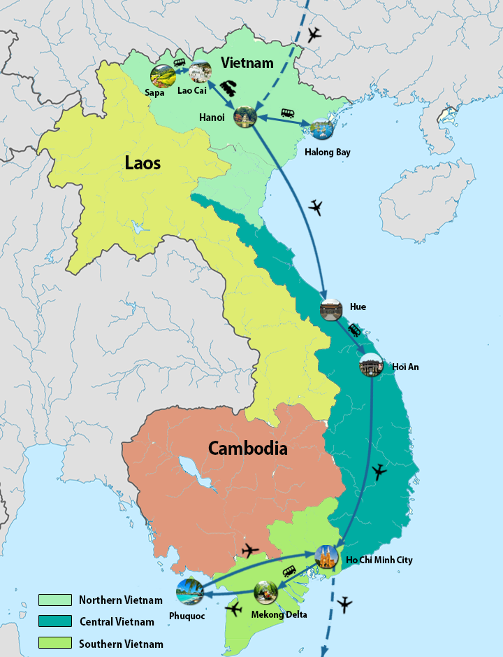 Vietnam North to South Tour Package 15 Days from Hanoi to Saigon